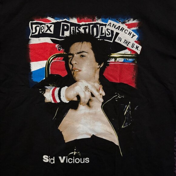 Sex Pistols Anarchy in the UK Sid Vicious T-shirt size large - Picture 2 of 4